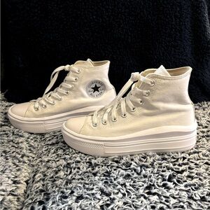 Converse Move Platform Hi White
